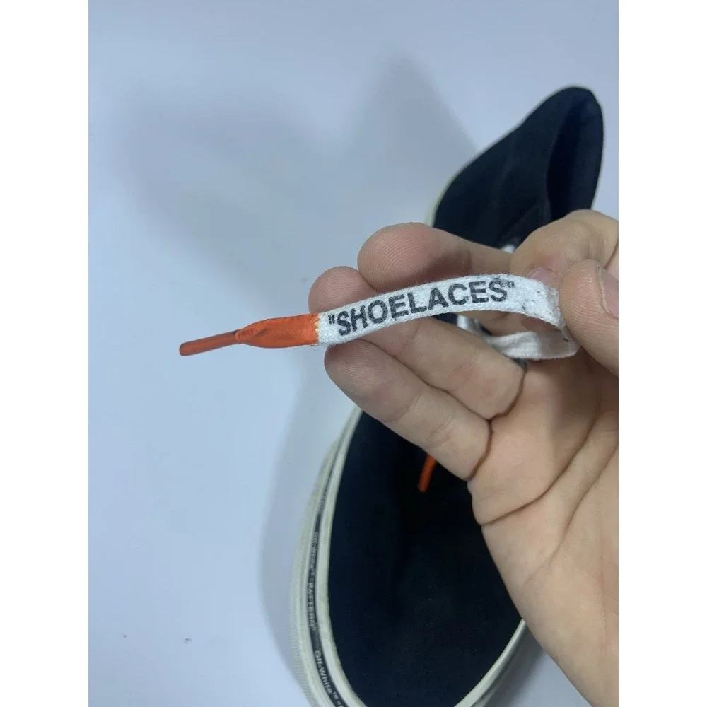 Off White Virgil Abloh Skate Shoes Sneakers Black Men's Size 45